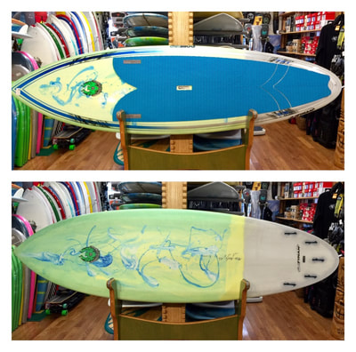 COREVAC, CANNIBAL, PADDLEBOARD, SUP BLADE 9' x 30.5" x 4.25" x 128L
COREVAC CANNIBAL SUP BLADE  is a high performance surf design. It has a double concave and chined rails for increased speed, drive, and maneuverability. 5 fin setup allows for a multitude of configurations for different types of waves and rider preferences. Works well in all wave heights.  