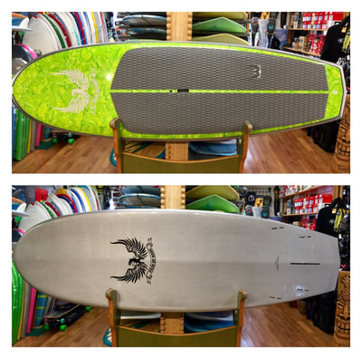 STELLER, SUP, PADDLEBOARD, 9'0" x 33 1/4" x 4 3/8" 153 L Steller "D Wing" is a playful little 9’0” rocket. Being wide and skatey, loose in and out of your turns, with a low entry and a stable wide diamond tail. This board can be ridden with multiple fin applications depending on the size of the wave and shape, along with your personal preference. This board works well in small to medium surf. 
